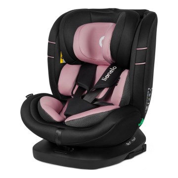 Lionelo - Draaibare autostoel BASTIAAN i-Size 40-150 cm met basis Pink Rose