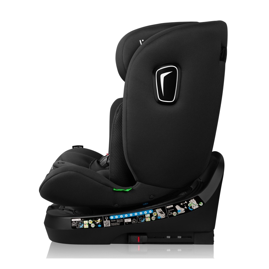 Lionelo - Draaibare autostoel BRAVE i-Size met basis 40-150 cm Zwart Carbon