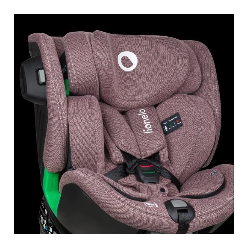 Lionelo - Autostoel met draaibare basis HARMONY i-Size 40-150 cm roze