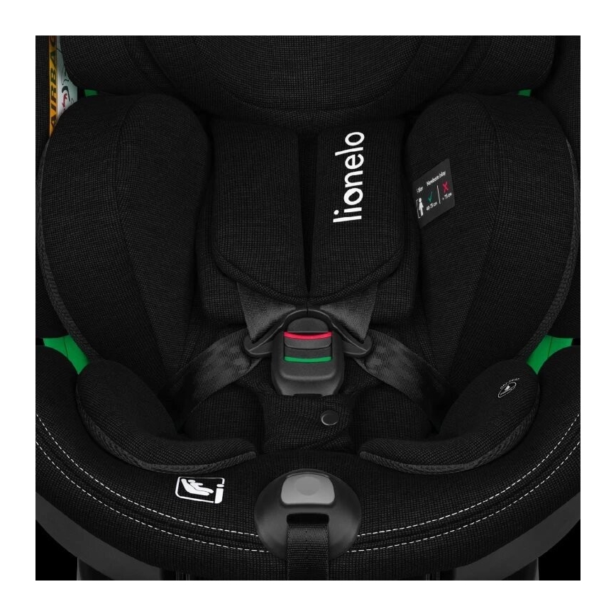 Lionelo - Autostoel met draaibare basis HARMONY i-Size 40-150 cm zwart