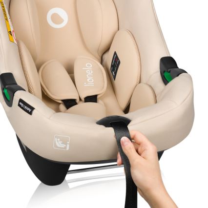 Lionelo - Draaibare autostoel met basis ASTRID SET i-Size 40-87 cm Beige Sand
