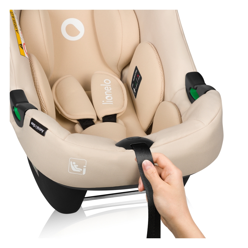 Lionelo - Draaibare autostoel met basis ASTRID SET i-Size 40-87 cm Beige Sand