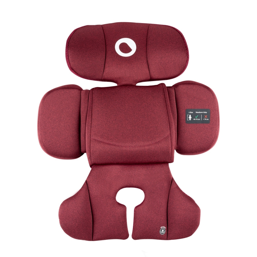 Lionelo - Draaibare autostoel met basis BASTIAAN i-Size 40-150 cm bordeauxrood