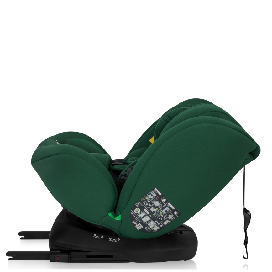 Lionelo - Draaibare autostoel met basis BASTIAAN i-Size 40-150 cm Green Forest