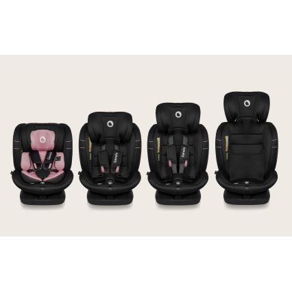 Lionelo - Draaibare autostoel met basis BASTIAAN i-Size 40-150 cm Pink Rose