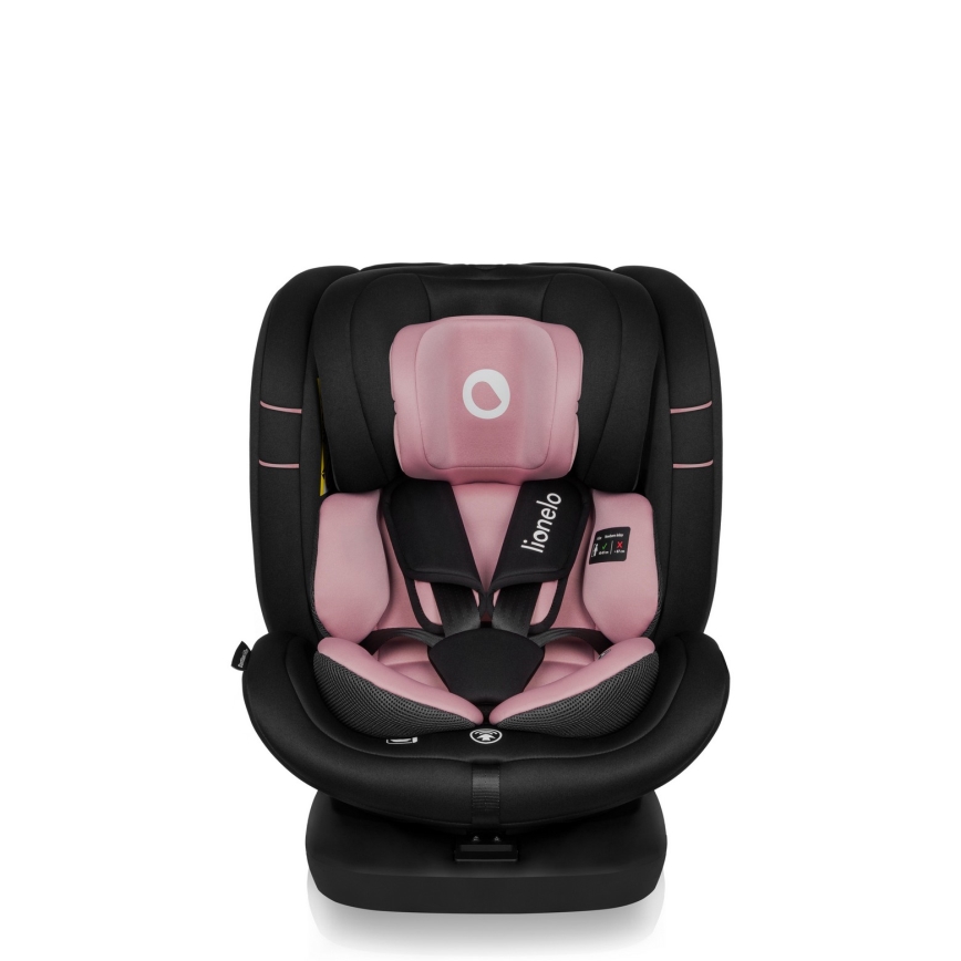 Lionelo - Draaibare autostoel met basis BASTIAAN i-Size 40-150 cm Pink Rose
