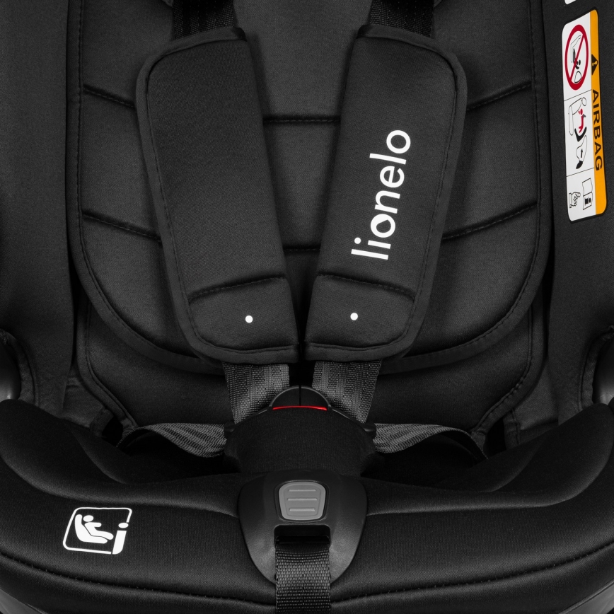 Lionelo - Draaibare autostoel met basis BASTIAAN i-Size 40-150 cm Zwart Carbon