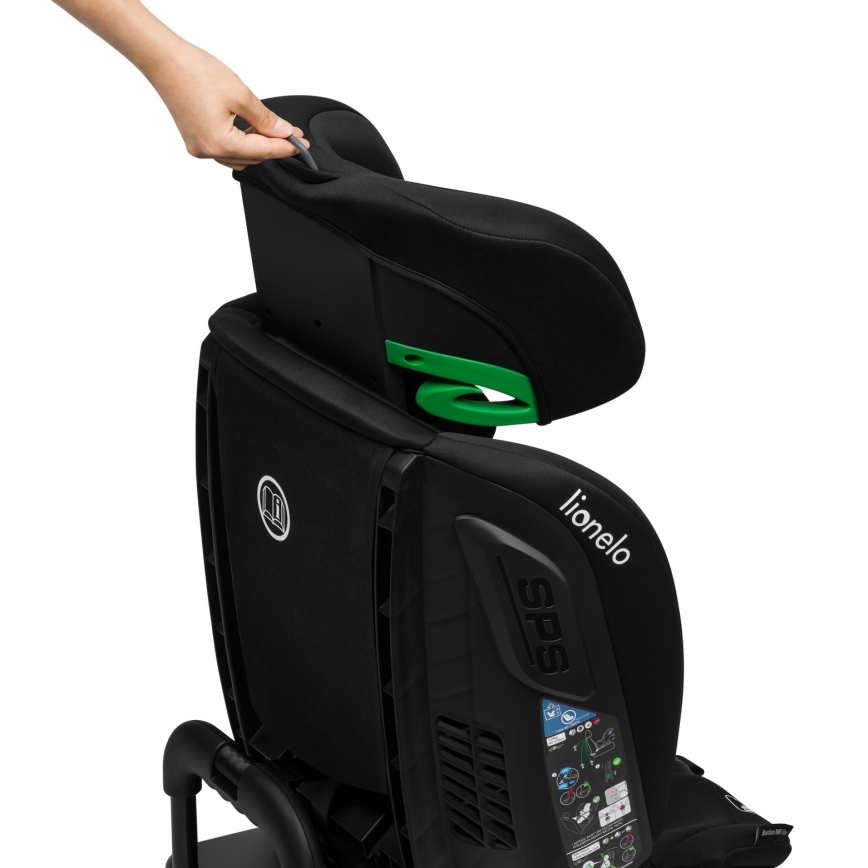 Lionelo - Draaibare autostoel met basis BASTIAAN i-Size 40-150 cm Zwart Carbon