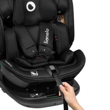 Lionelo - Draaibare autostoel met basis BASTIAAN i-Size 40-150 cm Zwart Carbon