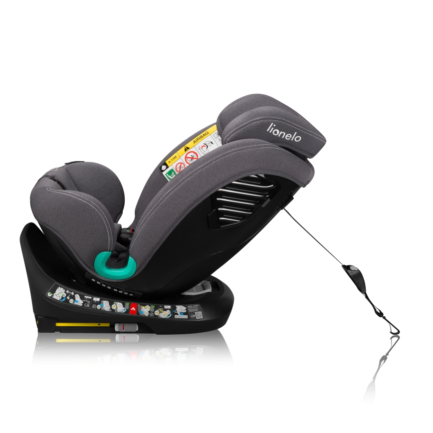 Lionelo - Autostoel met draaibare basis BASTIAAN ONE i-Size 40-150 cm Grey Stone