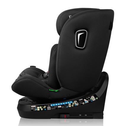 Lionelo - Draaibare autostoel met basis BRAVE i-Size 40–150 cm Zwart Carbon