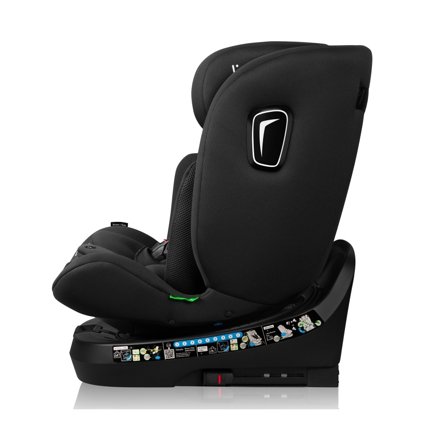 Lionelo - Draaibare autostoel met basis BRAVE i-Size 40–150 cm Zwart Carbon