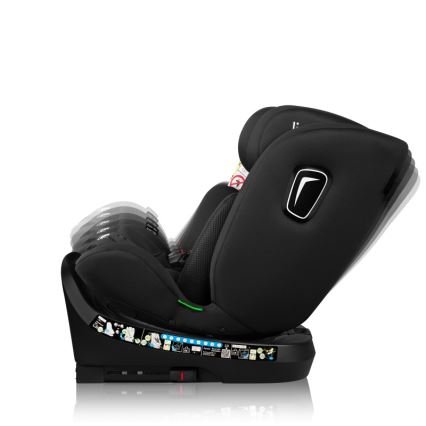 Lionelo - Draaibare autostoel met basis BRAVE i-Size 40–150 cm Zwart Carbon