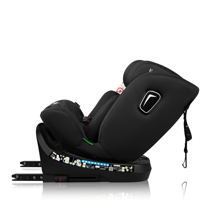Lionelo - Draaibare autostoel met basis BRAVE i-Size 40–150 cm Zwart Carbon