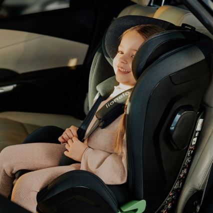 Lionelo - Draaibare autostoel met basis HARPER i-Size 76-150 cm Zwart Carbon