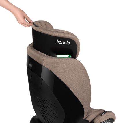 Lionelo - Draaibare autostoel met basis LAVENDER i-Size 76-150 cm Beige Latte