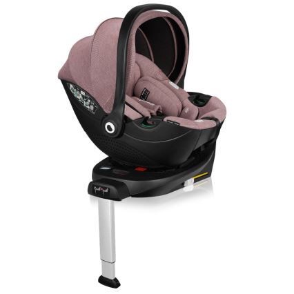 Lionelo - Draaibare autostoel met basis MOXIE SET i-Size 40-87 cm Roze-mauve