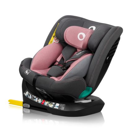 Lionelo - Draaibare autostoel met basis BASTIAAN ONE i-Size 40-150 cm Pink Rose