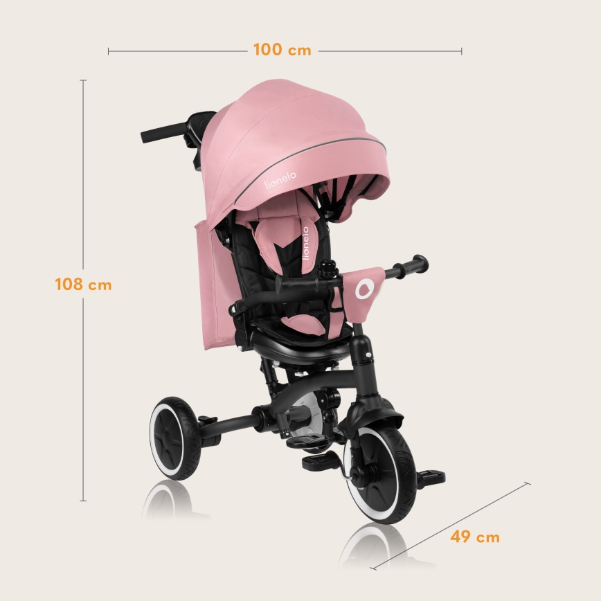 Lionelo - Drieënauto TRIS PLUS Roze
