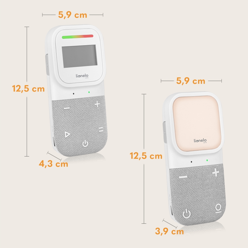 Lionelo - Écoute-bébé audio rechargeable sans fil BABYLINE 2.3 5V