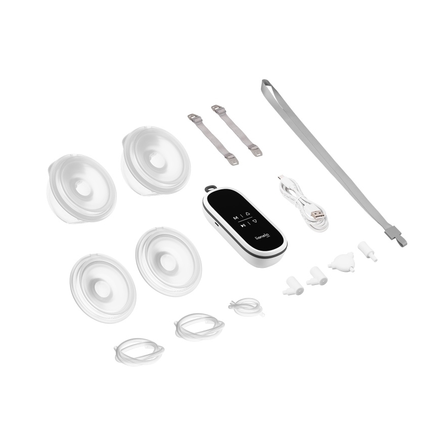 Lionelo - Elektrische oplaadbare dubbele borstkolf TWEE FREE 5V 1500 mAh 150 ml