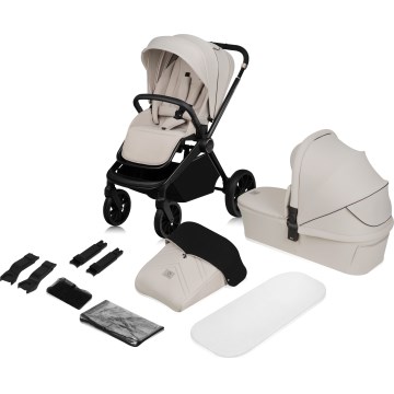 Lionelo - Gecombineerde 2-in-1 kinderwagen MIKA PLUS zandbeige