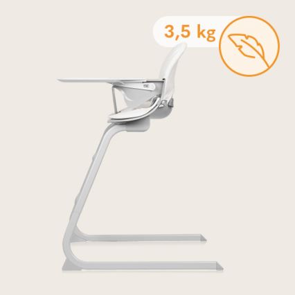 Lionelo - Kinder-eetstoel 2-in-1 DALIA wit/grijs