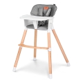Lionelo - Kinder-eetstoel 2-in-1 KOEN Grey Stone