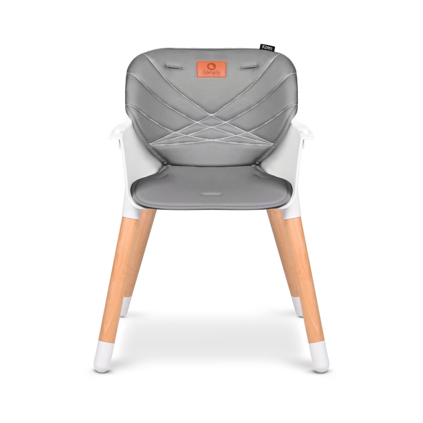 Lionelo - Kinder-eetstoel 2-in-1 KOEN Grey Stone