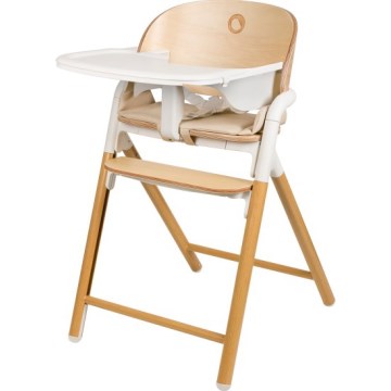 Lionelo - Kinder-eetstoel 3-in-1 CELIA Wit naturel hout