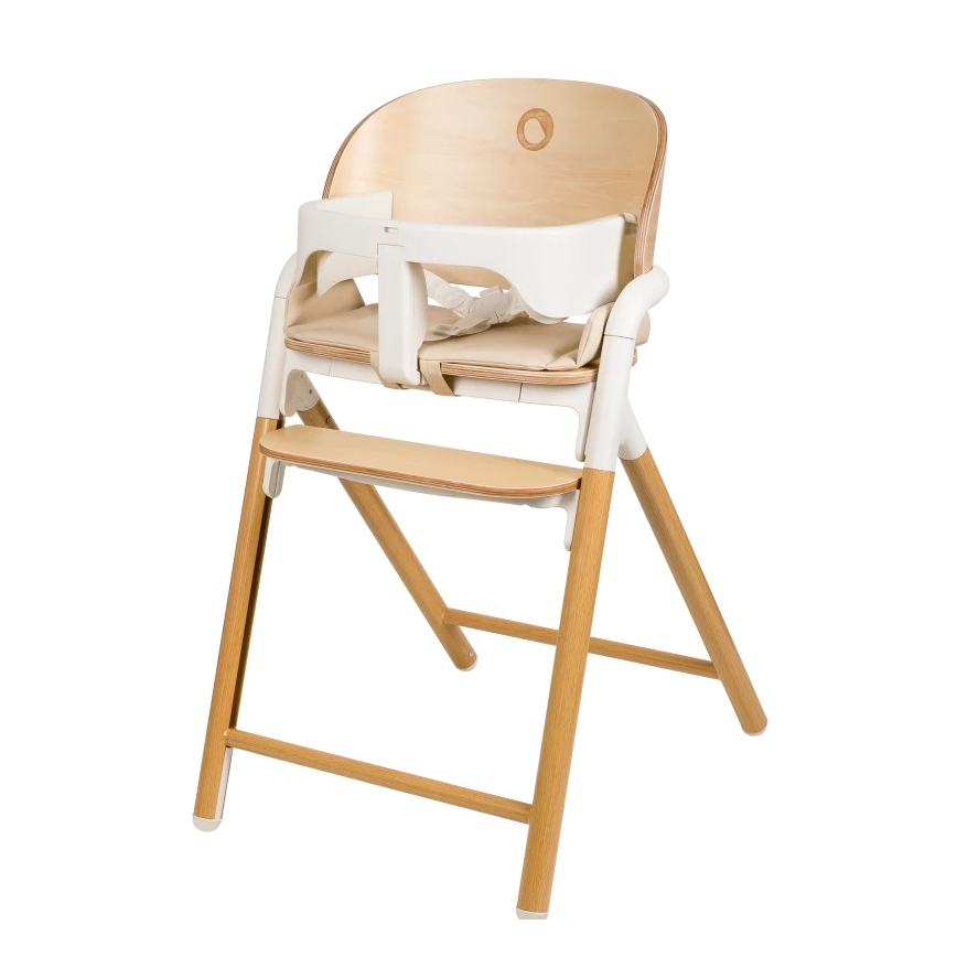 Lionelo - Kinder-eetstoel 3-in-1 CELIA Wit naturel hout