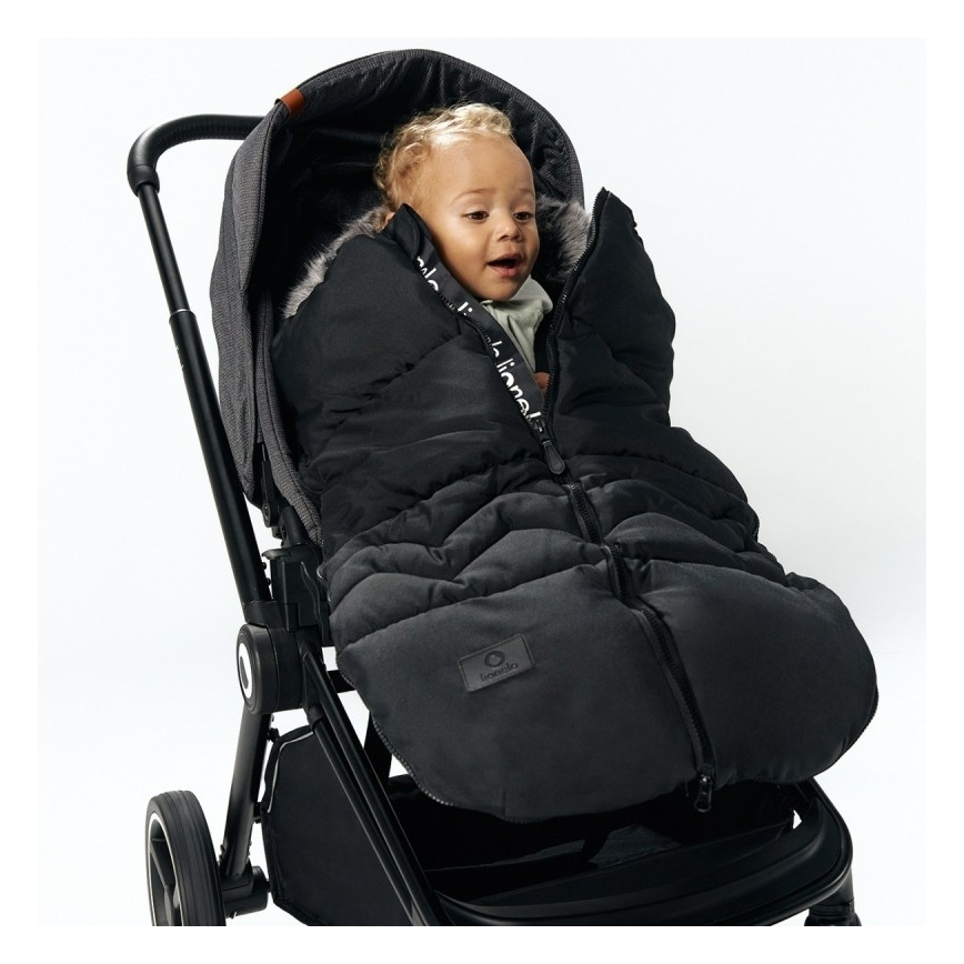 Lionelo - Kinder-voetenzak FRODE Black Carbon