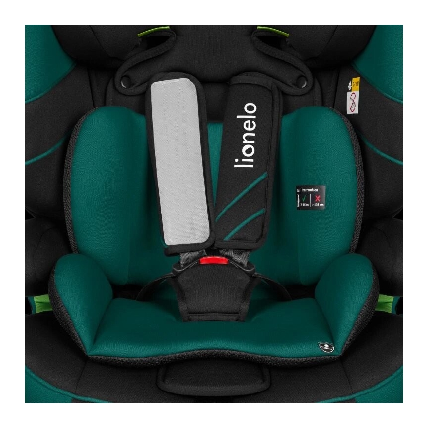 Lionelo - Kinderautostoel LEVI ONE i-Size 76-150 cm zwart/groen