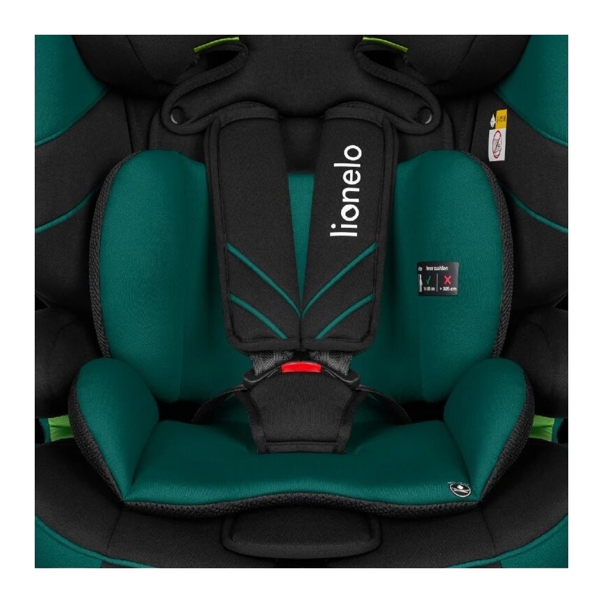 Lionelo - Kinderautostoel LEVI ONE i-Size 76-150 cm zwart/groen