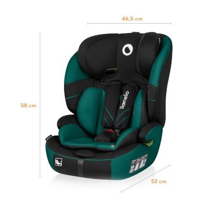 Lionelo - Kinderautostoel LEVI ONE i-Size 76-150 cm zwart/groen