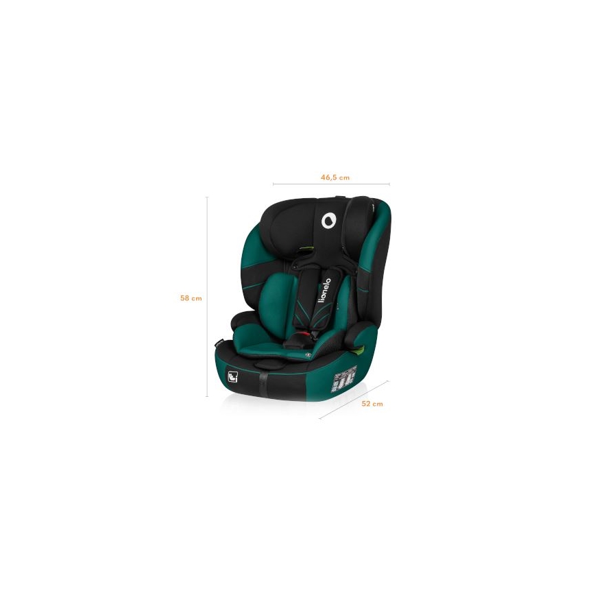 Lionelo - Kinderautostoel LEVI ONE i-Size 76-150 cm zwart/groen