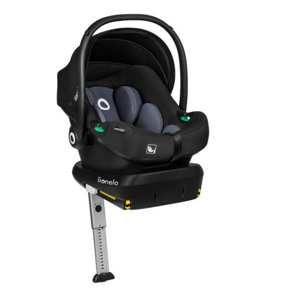 Lionelo - Kinderautostoel met basis ASTRID SET i-Size 40-87 cm Zwart Grijs