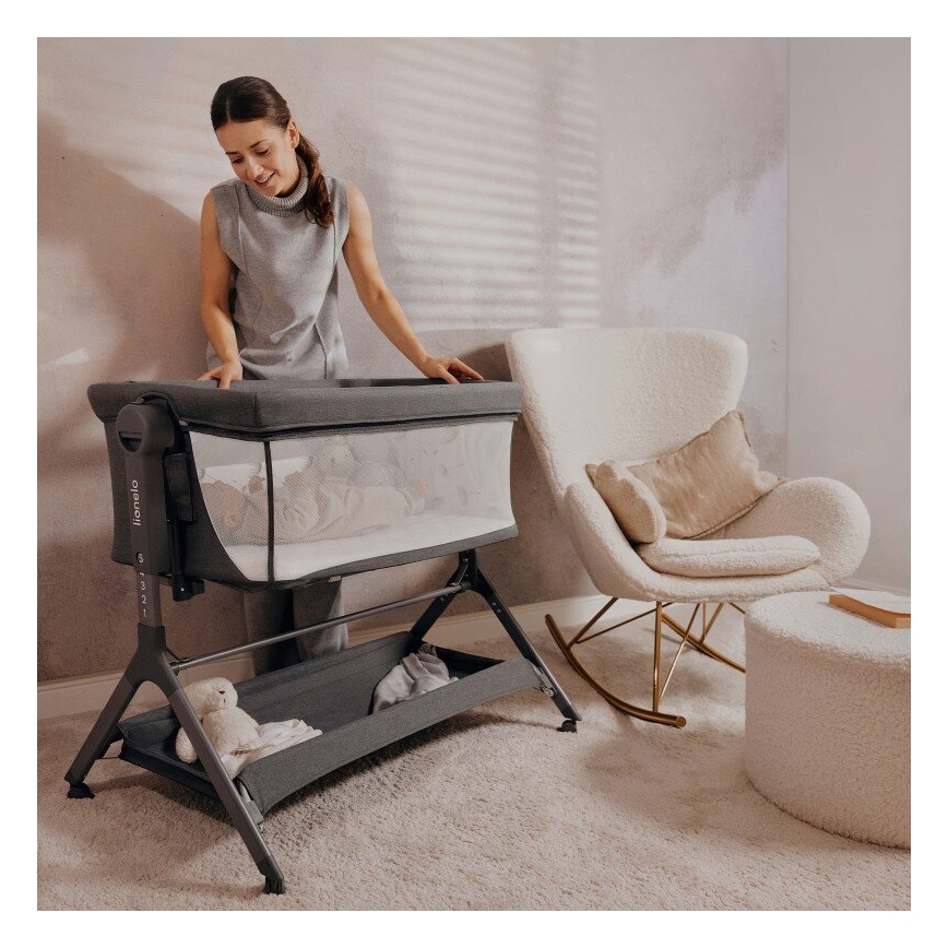 Lionelo - Kinderbed 3-in-1 LEONIE PLUS grijs