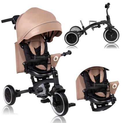 Lionelo - Kinderdriewieler TRIS PLUS Beige Sand