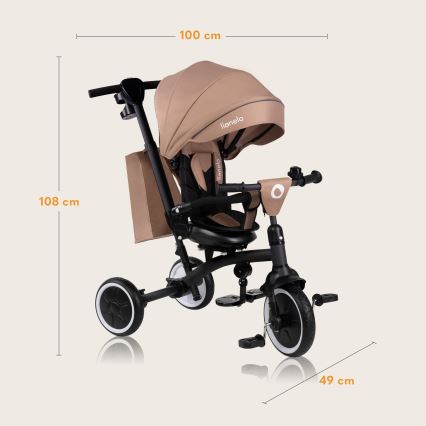 Lionelo - Kinderdriewieler TRIS PLUS Beige Sand