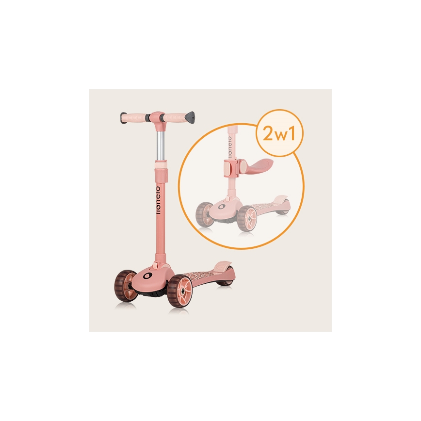 Lionelo - Kinderstep 2-in-1 FRANKY roze