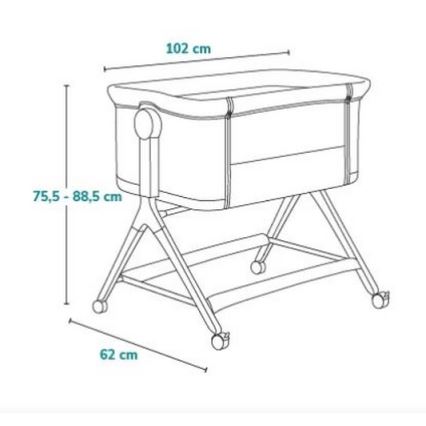 Lionelo - Lit bébé 3-en-1 LEONIE PLUS gris