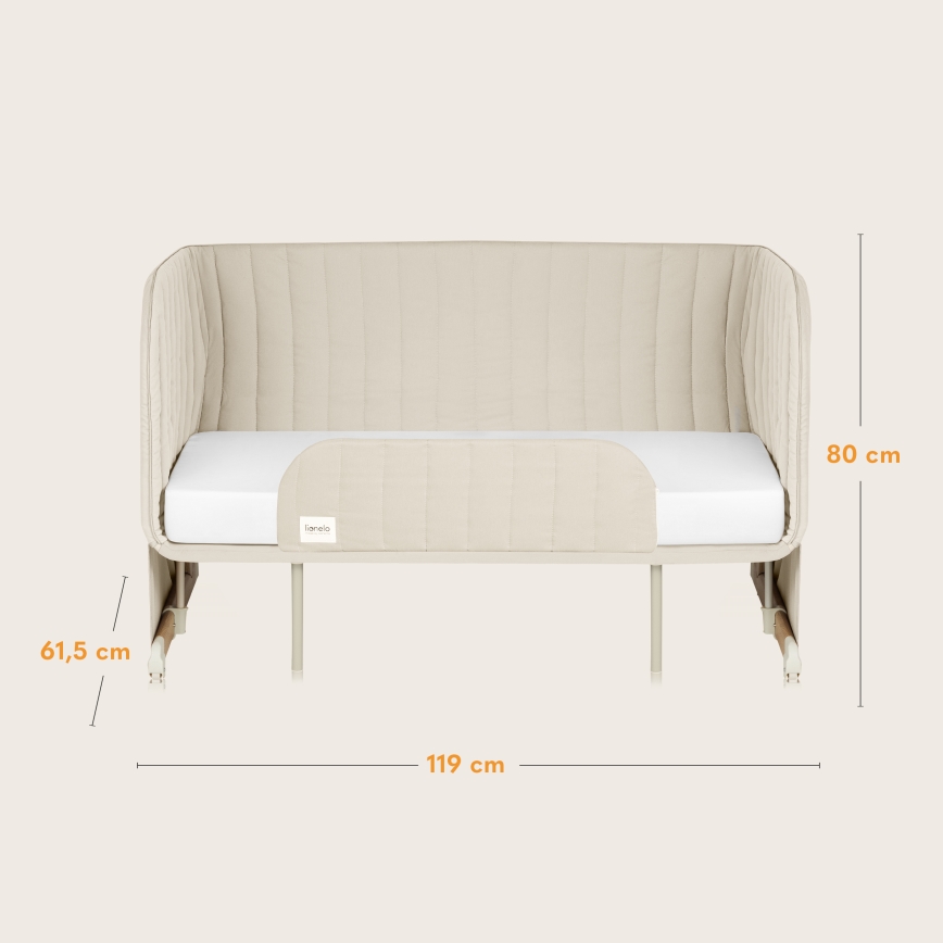 Lionelo - Lit bébé 5 en 1 THOMI PLUS Beige Sable