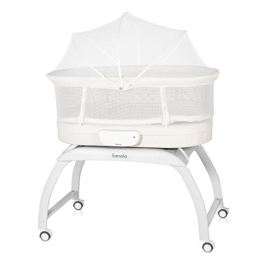 Lionelo - Lit bébé avec balance intégrée CORAL Blanc
