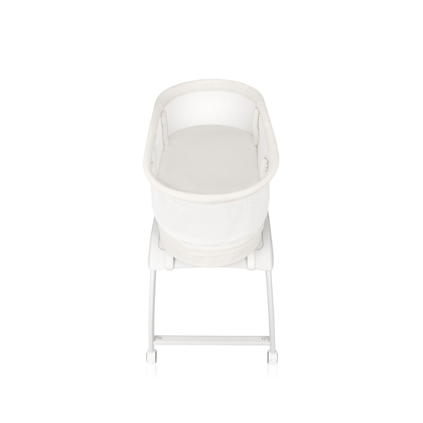 Lionelo - Lit bébé avec balance intégrée CORAL Blanc