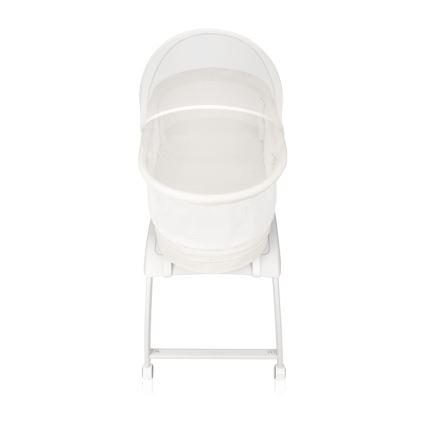 Lionelo - Lit bébé avec balance intégrée CORAL Blanc