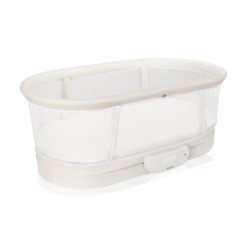 Lionelo - Lit bébé avec balance intégrée CORAL Blanc