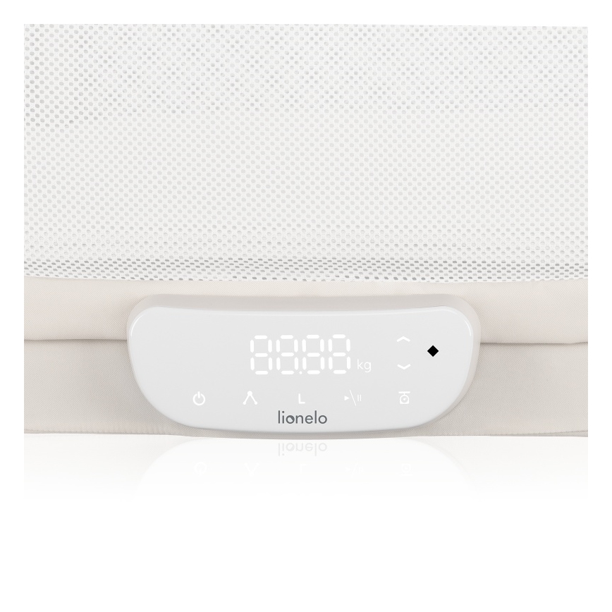 Lionelo - Lit bébé avec balance intégrée CORAL Blanc