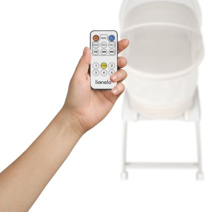 Lionelo - Lit bébé avec balance intégrée CORAL Blanc