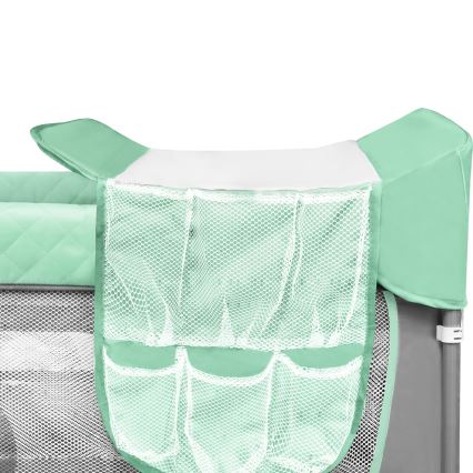 Lionelo - Lit de voyage FLOWER turquoise